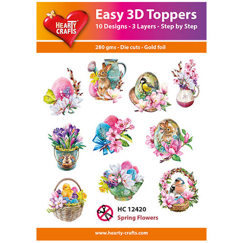 Hearty Crafts Spring Flowers Die Cut Paper Tole