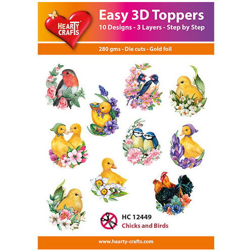 Hearty Crafts Chicks and Birds Die Cut Paper Tole