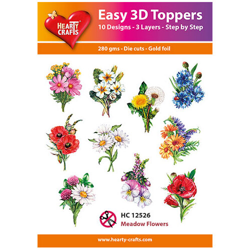 Hearty Crafts Meadow Flowers Die Cut Paper Tole