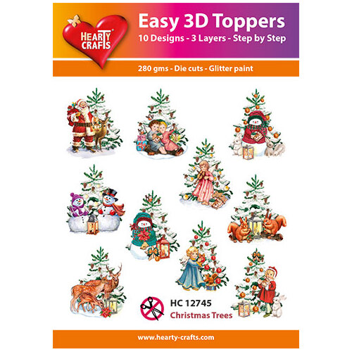 Hearty Crafts Christmas Trees Die Cut Paper Tole Packs