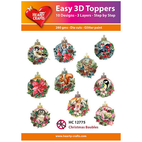 Hearty Crafts Christmas Baubles Die Cut Paper Tole