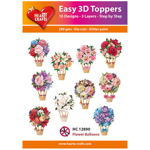 Hearty Crafts Flower Balloons Die Cut Paper Tole