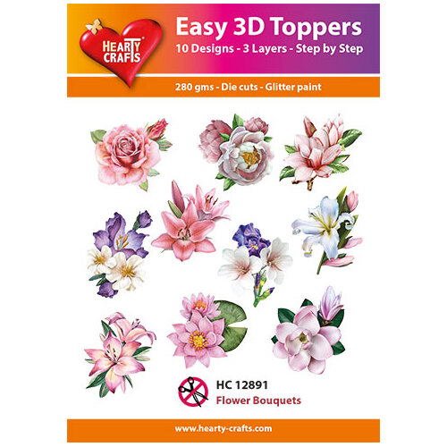 Hearty Crafts Flower Bouquets Die Cut Paper Tole