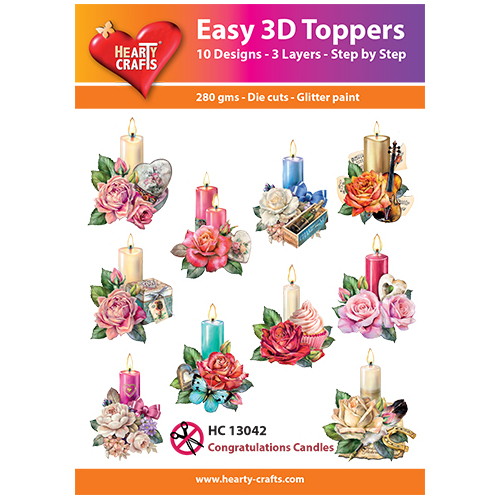 Hearty Crafts Congratulations Candles Die Cut Paper Tole