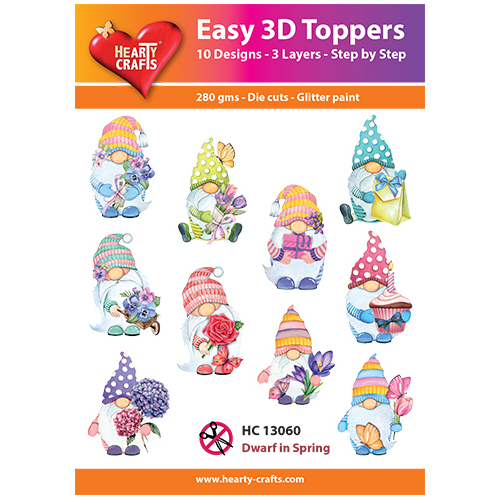 Hearty Crafts Dwarfs in Spring Die Cut Paper Tole