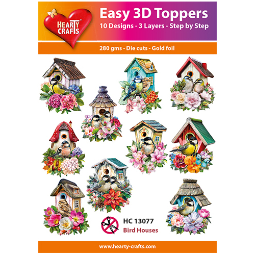 Hearty Crafts Bird Houses Die Cut Paper Tole