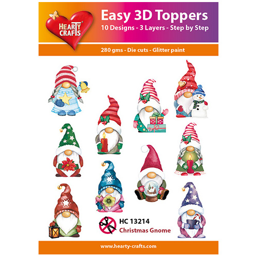 Hearty Crafts Christmas Gnome Die Cut Paper Tole
