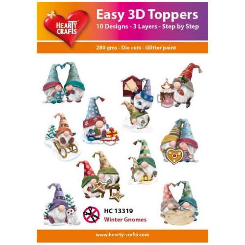 Hearty Crafts Winter Gnome Die Cut Paper Tole