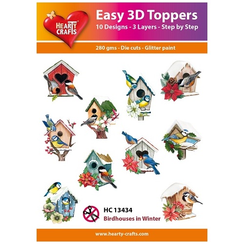 Hearty Crafts Bird Houses in Winter Die Cut Paper Tole