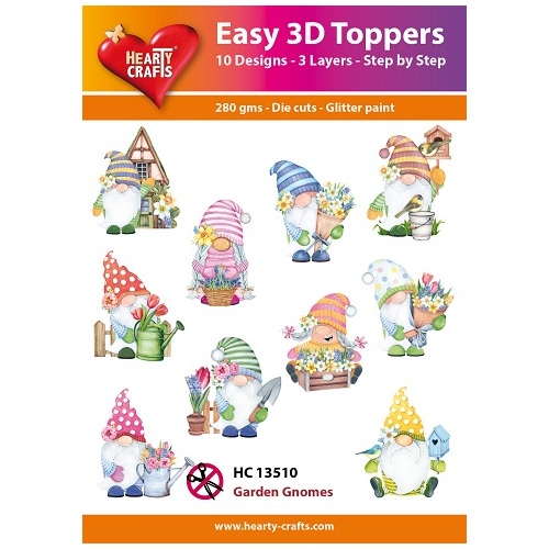 Hearty Crafts Garden Gnomes Die Cut Paper Tole