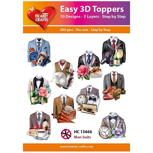 Hearty Crafts Men Suits Die Cut Paper Tole
