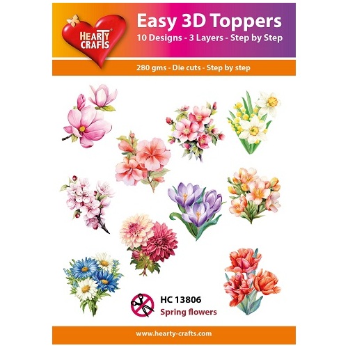 Hearty Crafts Spring Flowers Die Cut Paper Tole