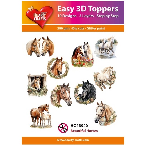 Hearty Crafts Beautiful Horses Die Cut Paper Tole