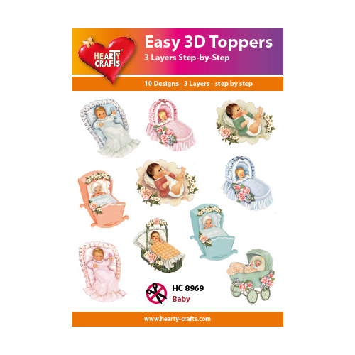 Hearty Crafts Baby Prams & Cradles Die Cut Paper Tole