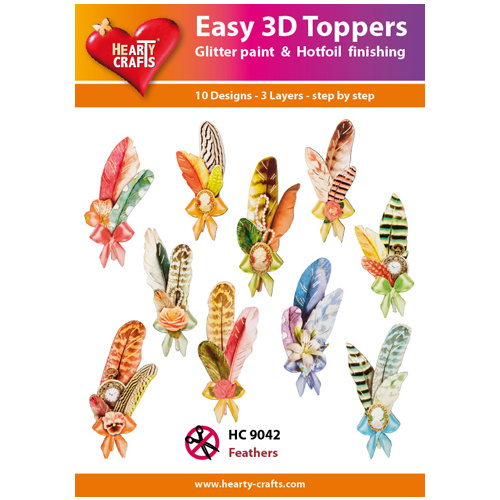 Hearty Crafts Feathers Die Cut Paper Tole