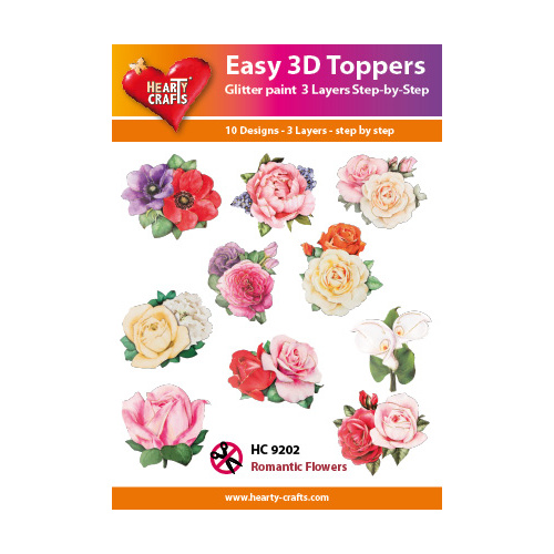Hearty Crafts Romantic Flowers Die Cut Paper Tole