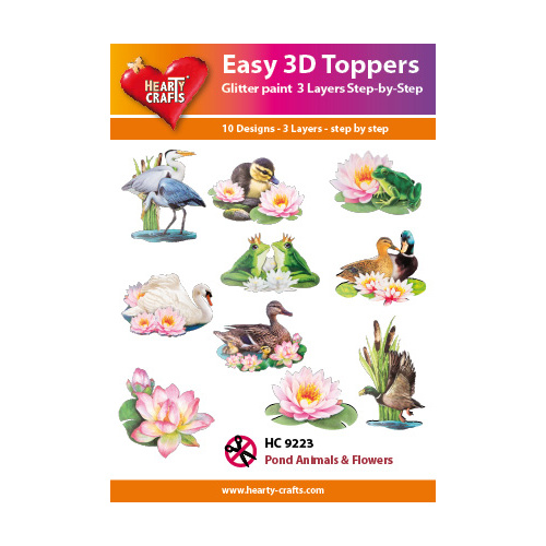 Hearty Crafts Pond Animals & Flowers Die Cut Paper Tole