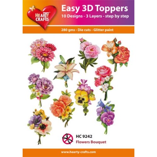 Hearty Crafts Flowers & Bouquet Die Cut Paper Tole
