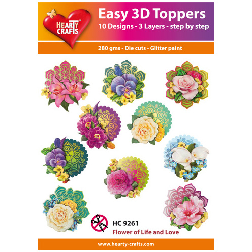 Hearty Crafts Flower of Life & Love Die Cut Paper Tole