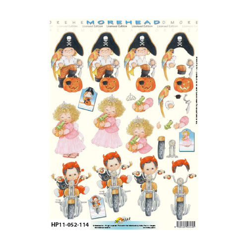 Halloween Dress up Toddlers Paper Tole