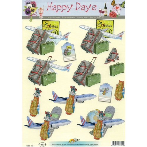 Travel & Airplanes Paper Tole