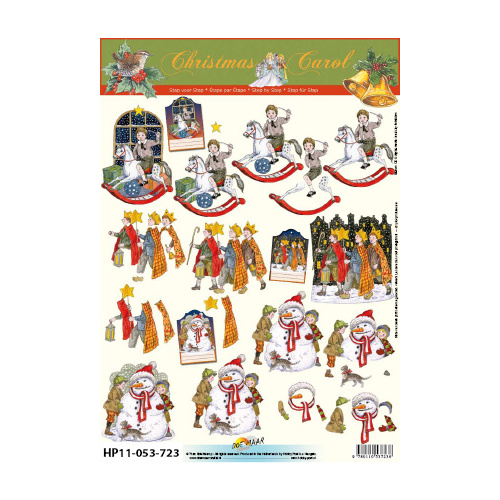 Vintage Christmas Paper Tole Sheet