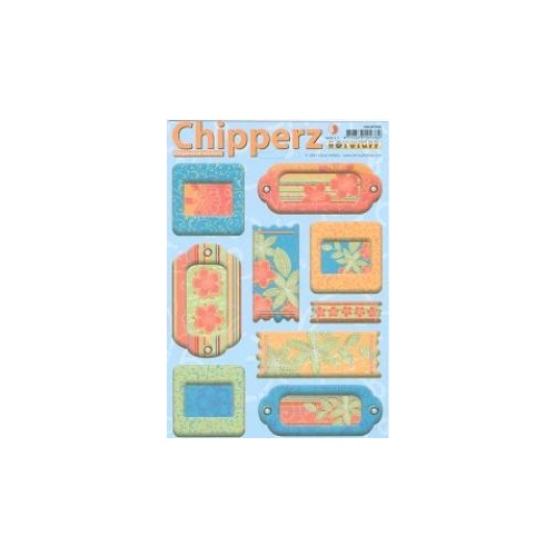 Hawaii Tags Chipboard Die Cut Self Adhesive Card Toppers