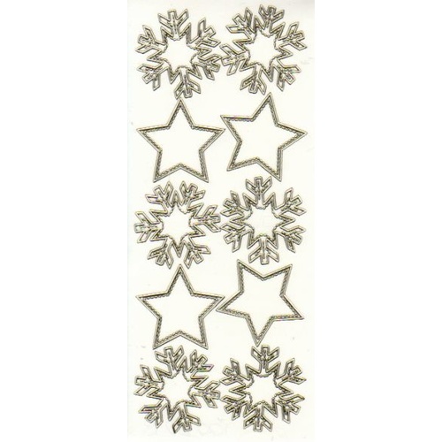 Snowflakes & Stars Transparent GOLD