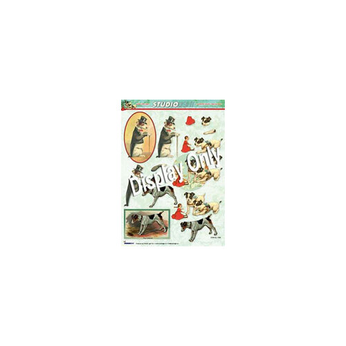 Vintage Style Dogs Paper Tole Sheet