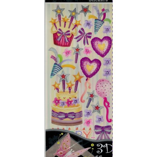 Happy Birthday Dimensional Stickers