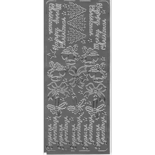 Christmas Greetings with Decorations Peel off Sticker