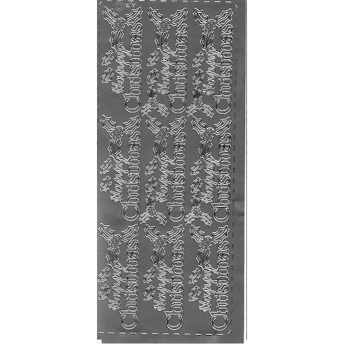 Merry Christmas with Holly Peel off Sticker