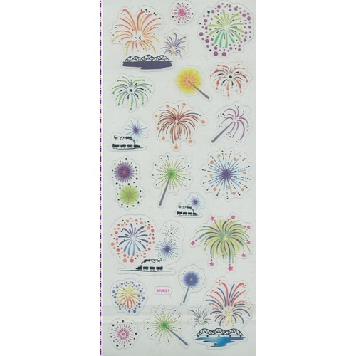 Fireworks Clear Transparent Stickers
