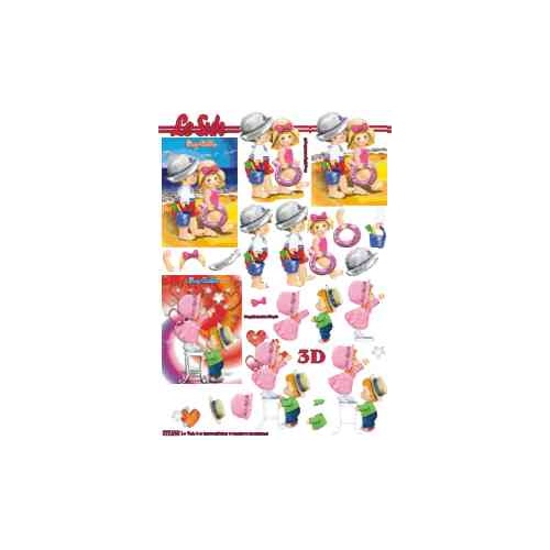 Children Playing Paper Tole Sheet