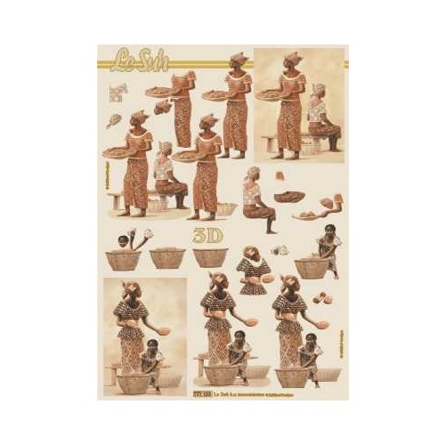 African Ladies Paper Tole