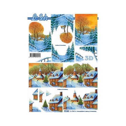 Winter Snow Scenes Paper Tole