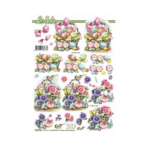Easter Flowers & Eggs Paper Tole