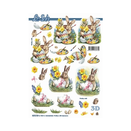 Easter Rabbits & Eggs Paper Tole