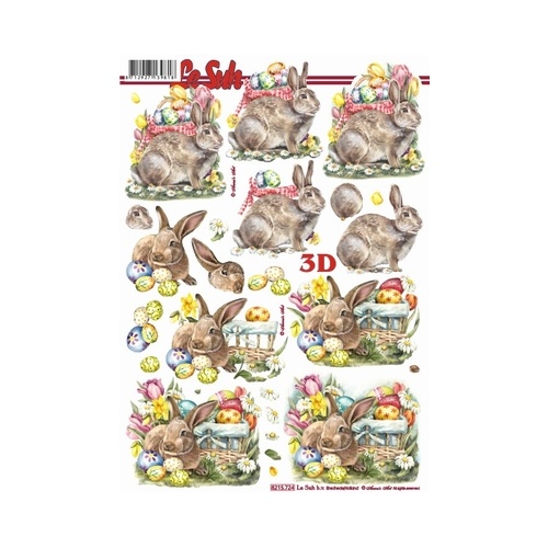 Easter Rabbits, Baskets & Eggs Paper Tole
