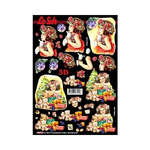 Christmas Flower Child Paper Tole