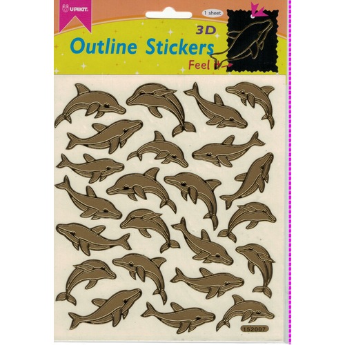 Dolphins Decorated Stickers