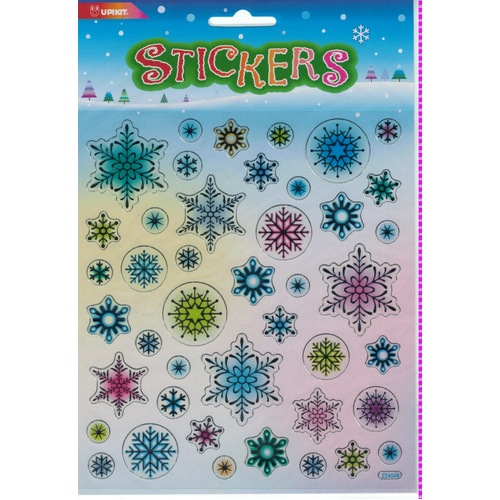Winter Snowflakes Transparent Stickers