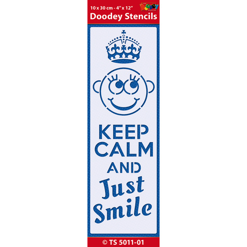 Keep Calm Smiley Face Stencil