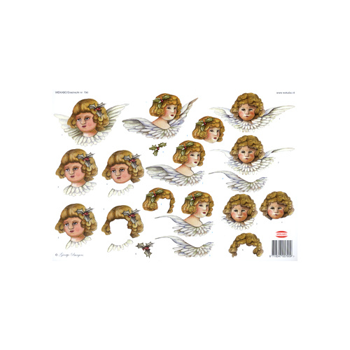 Angel Faces & Wings Christmas Paper Tole